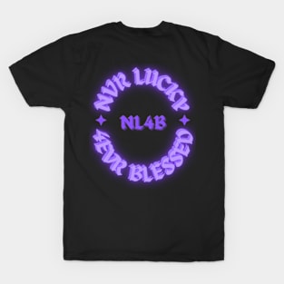 Never Lucky Forever Blessed Purp Logo T-Shirt